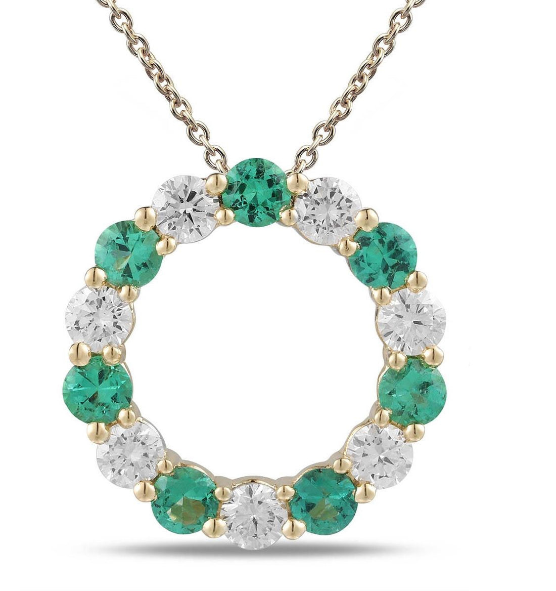 Emerald and Diamond Pendant