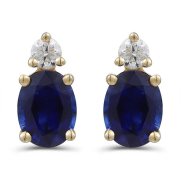 Sapphire and Diamond Earrings