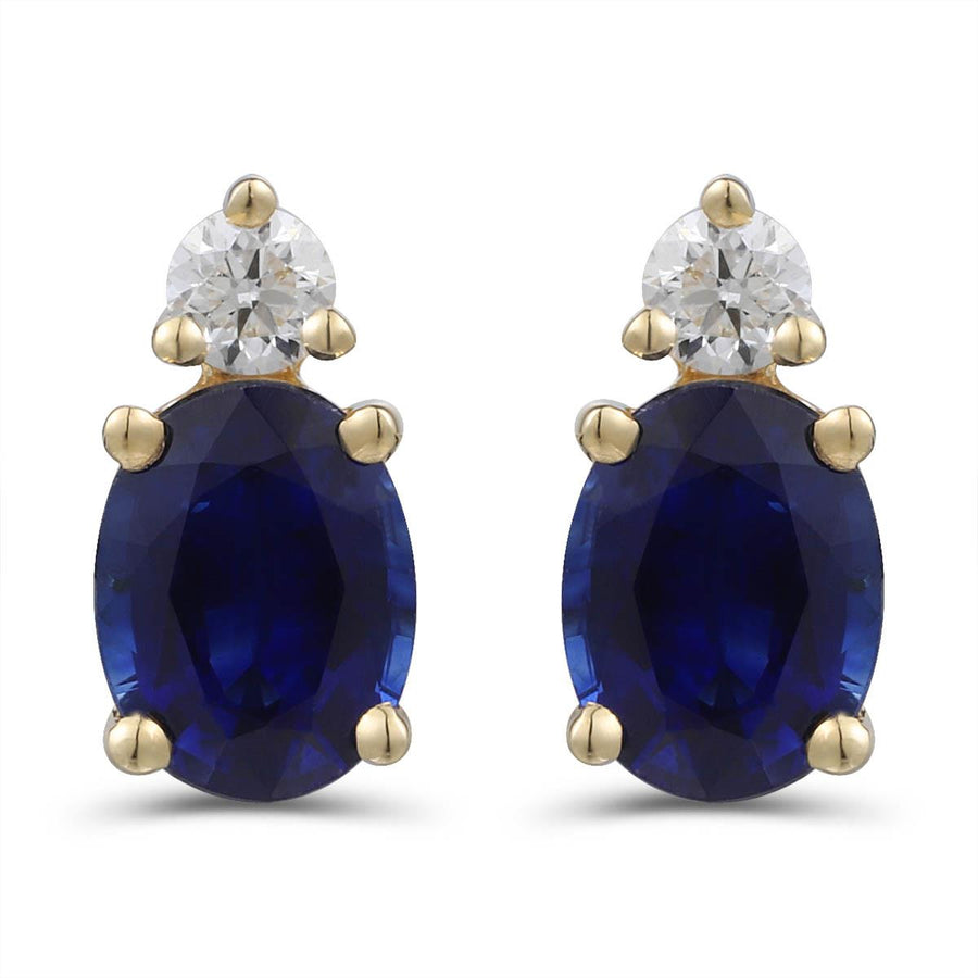 Sapphire and Diamond Earrings