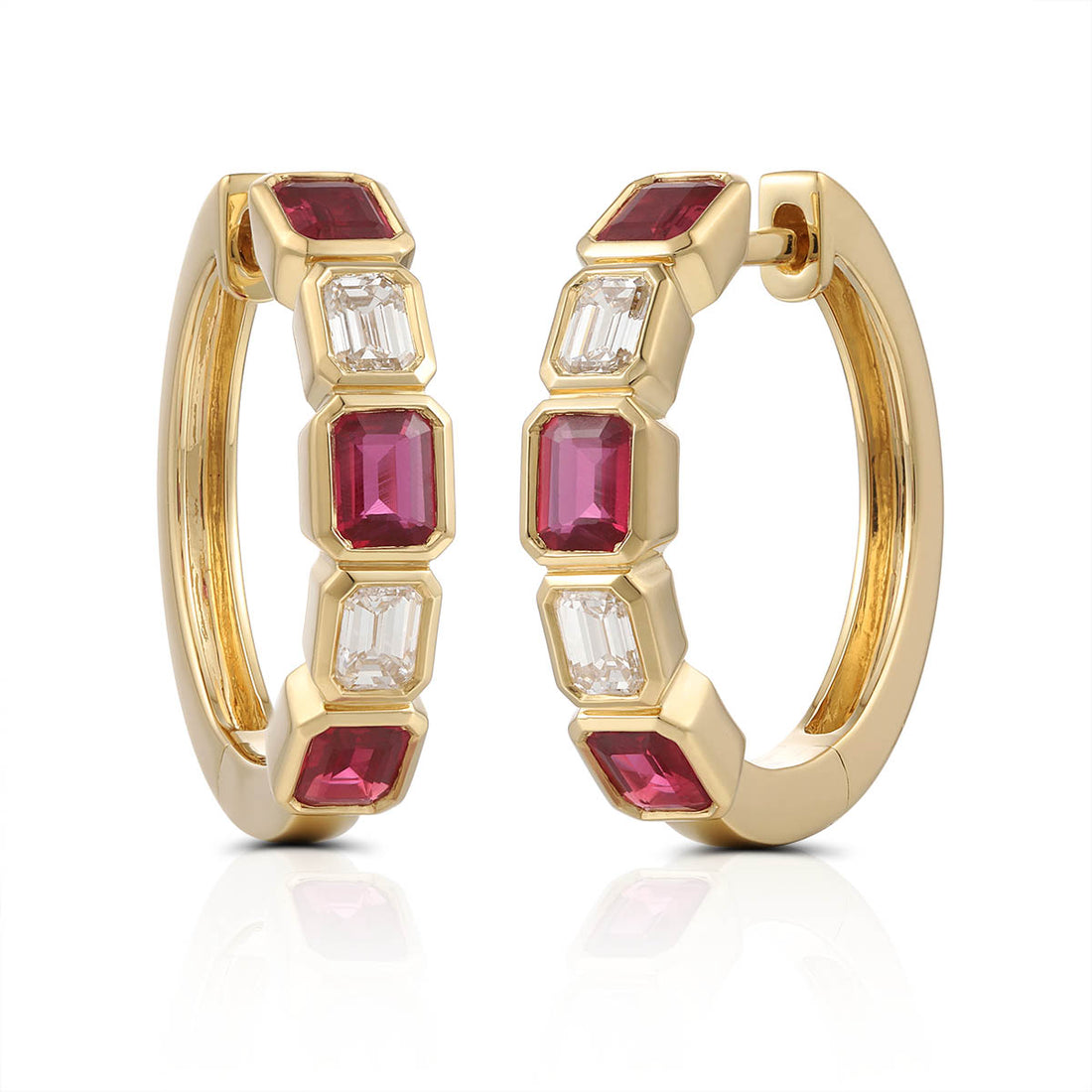 Ruby and Diamond Earrings
