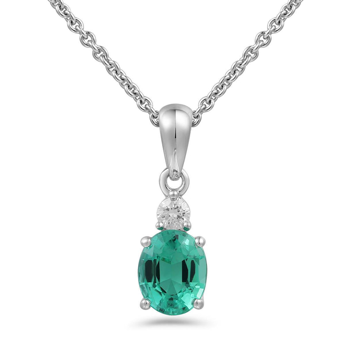 Emerald and Diamond Pendant