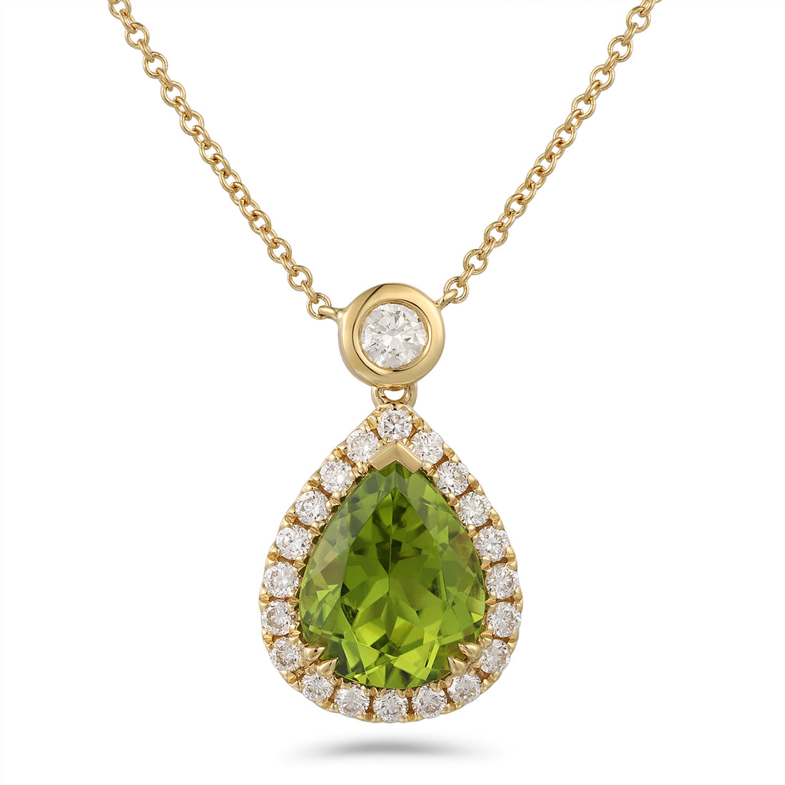 Peridot and Diamond Necklace