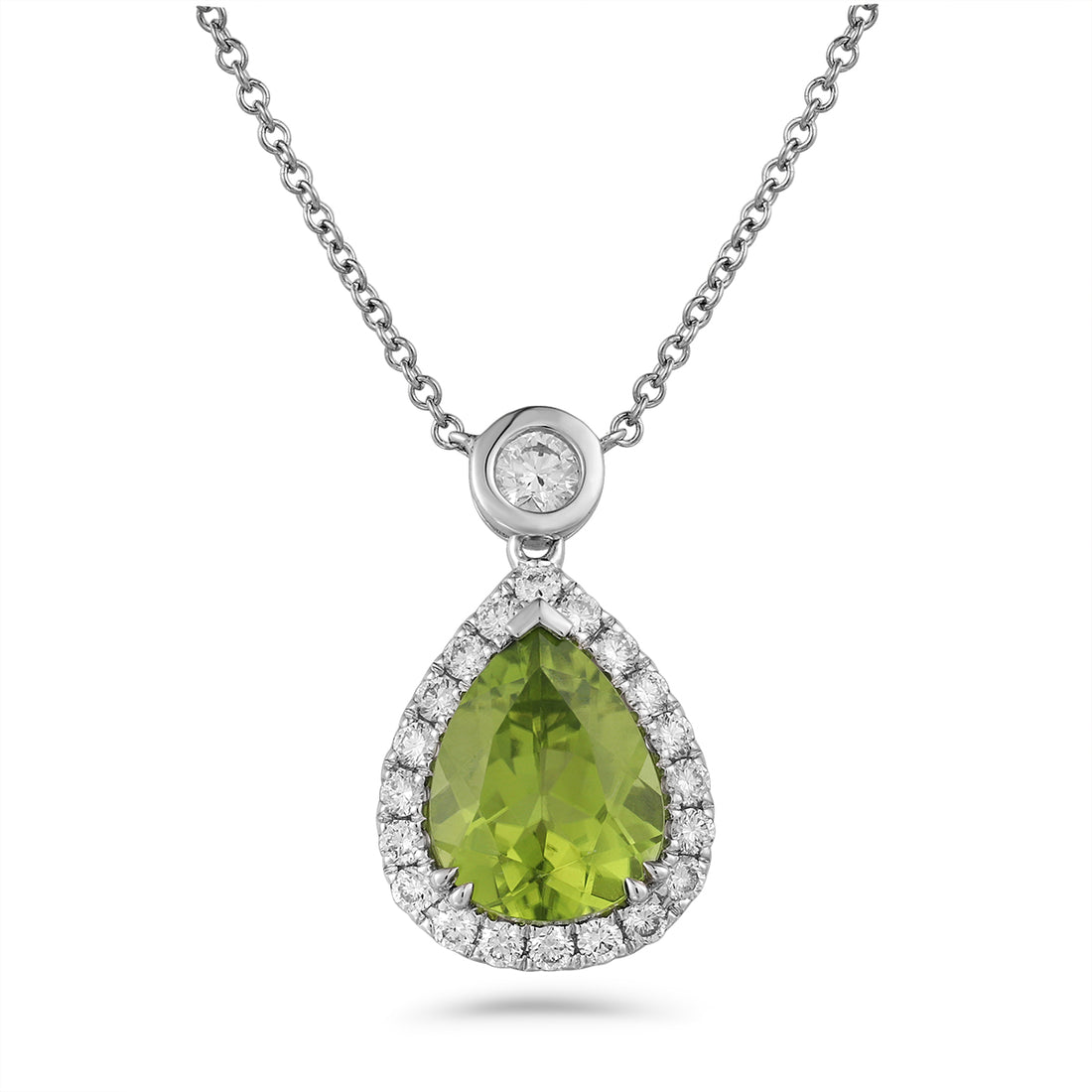 Peridot and Diamond Necklace