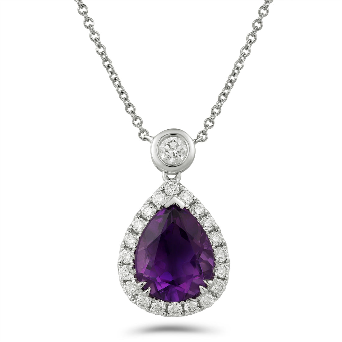 Amethyst and Diamond Necklace