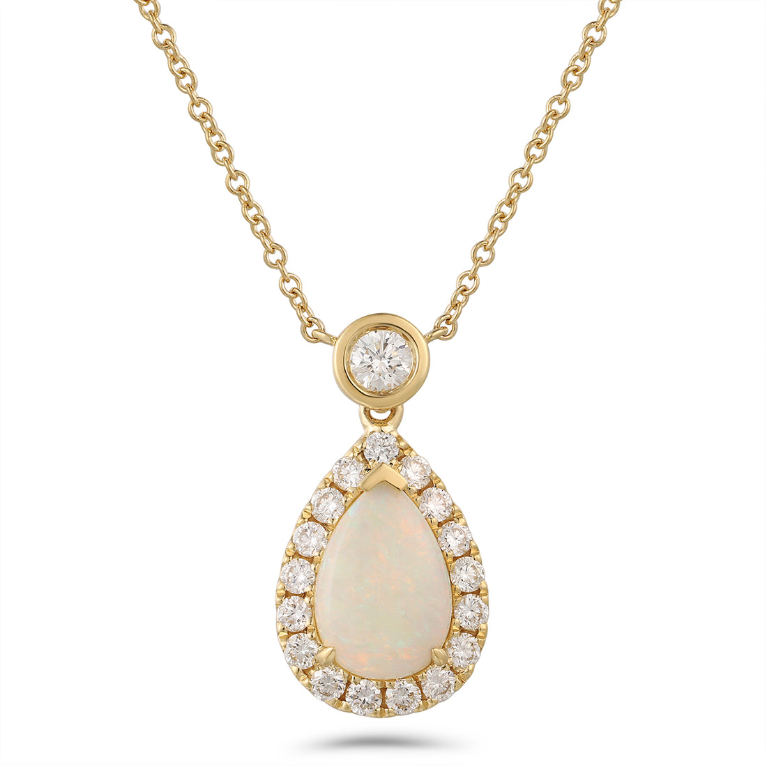 Opal and Diamond Necklace
