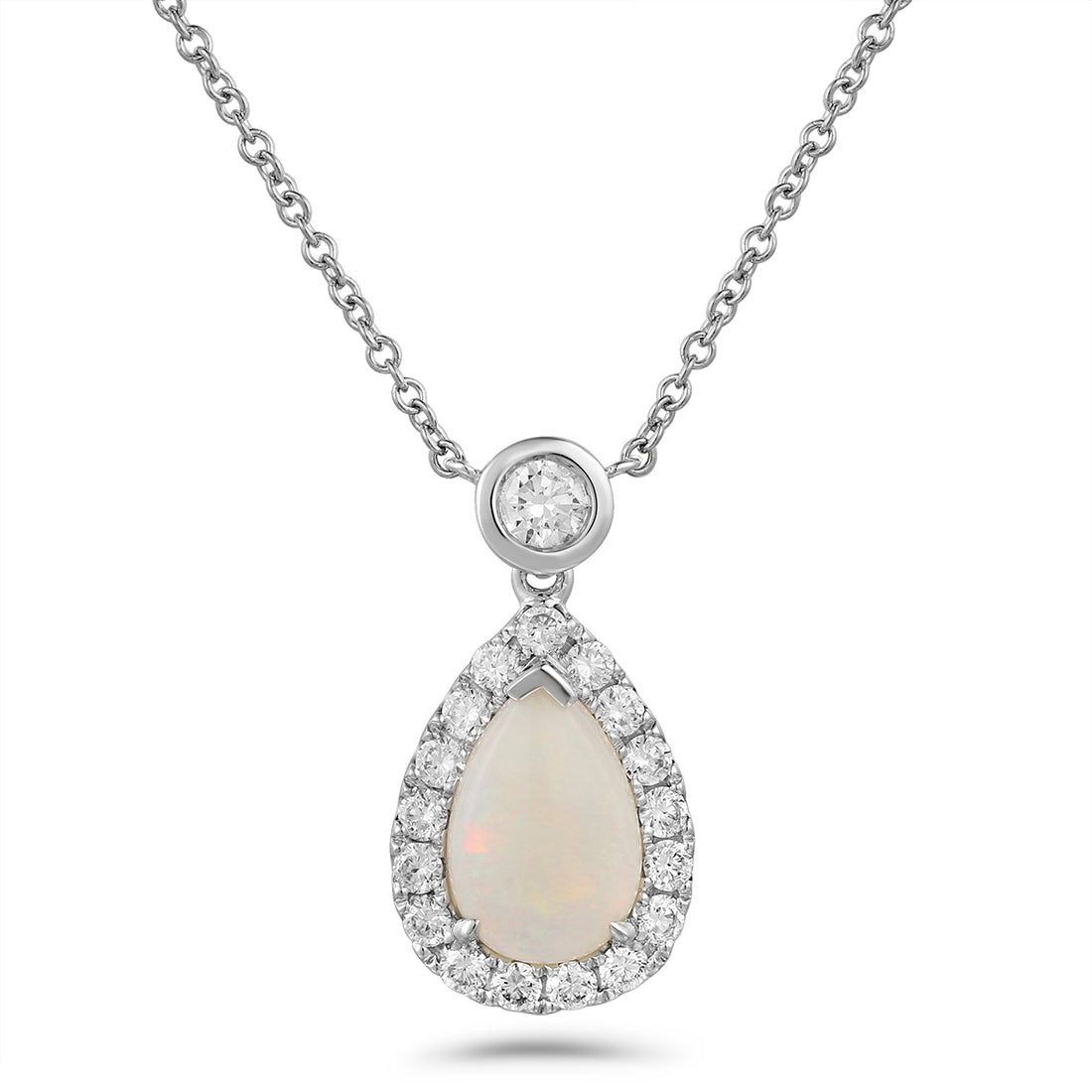 Opal and Diamond Necklace