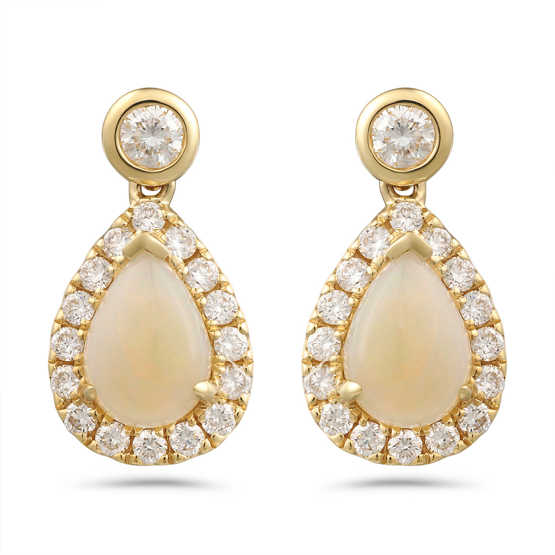 Opal and Diamond Earrings