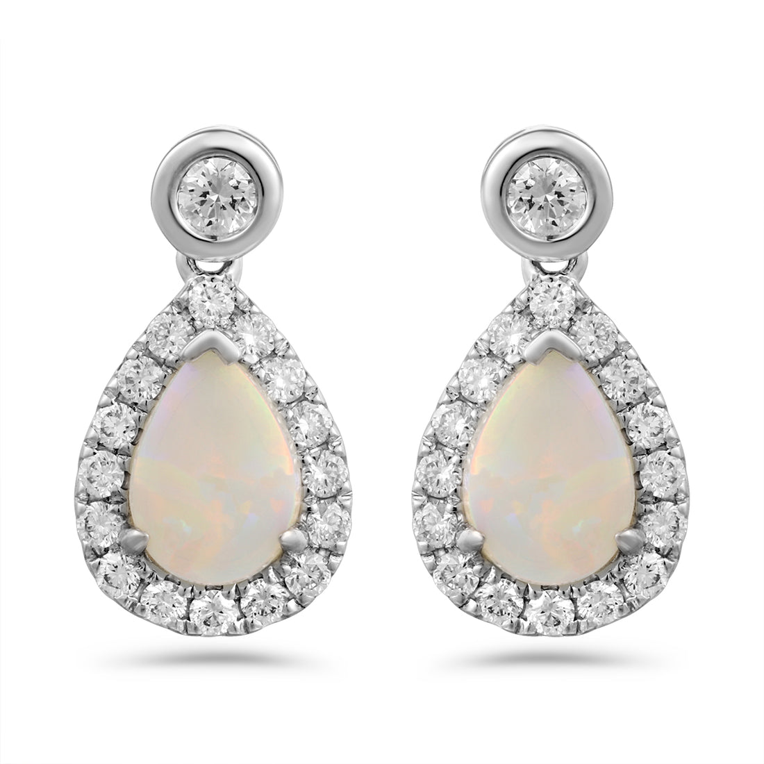 Opal and Diamond Earrings