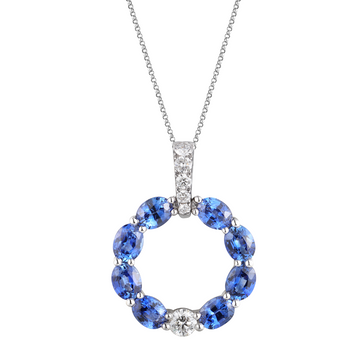 Sapphire and Diamond Pendant