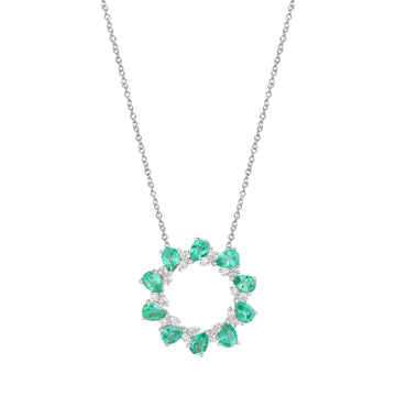 Emerald and Diamond Pendant