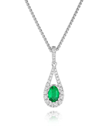 Emerald and Diamond Pendant