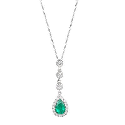 Emerald and Diamond Pendant