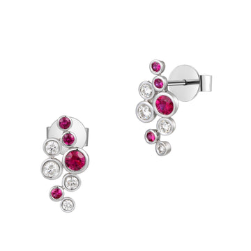 Ruby and Diamond Earrings