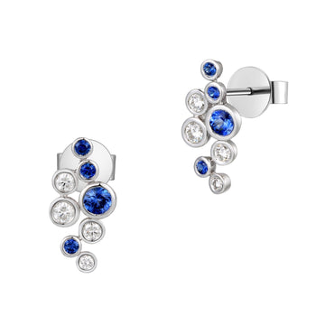 Sapphire and Diamond Earrings