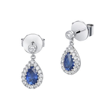 Sapphire and Diamond Earrings