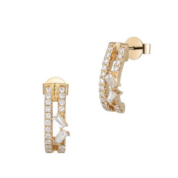 Diamond Hoop Earrings