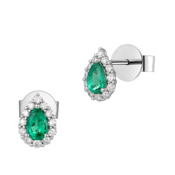 Emerald and Diamond Earrings