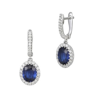 Sapphire and Diamond Earrings