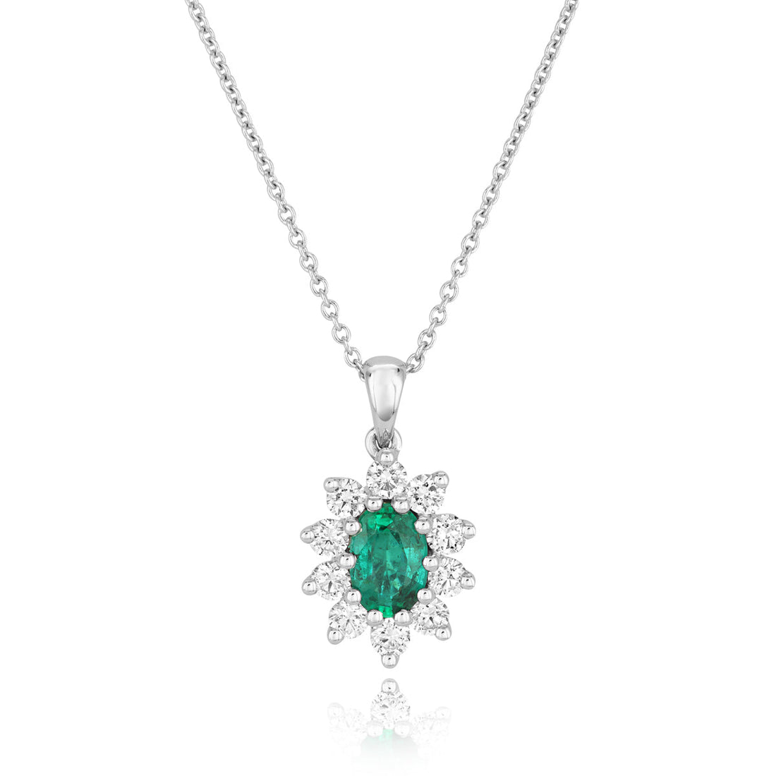 Emerald and Diamond Pendant