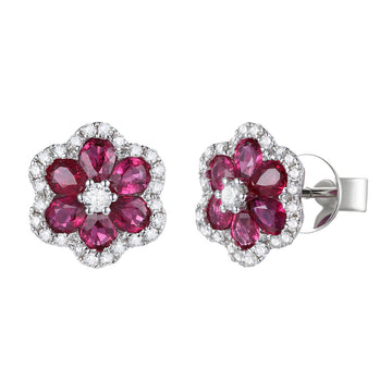 Ruby and Diamond Earrings