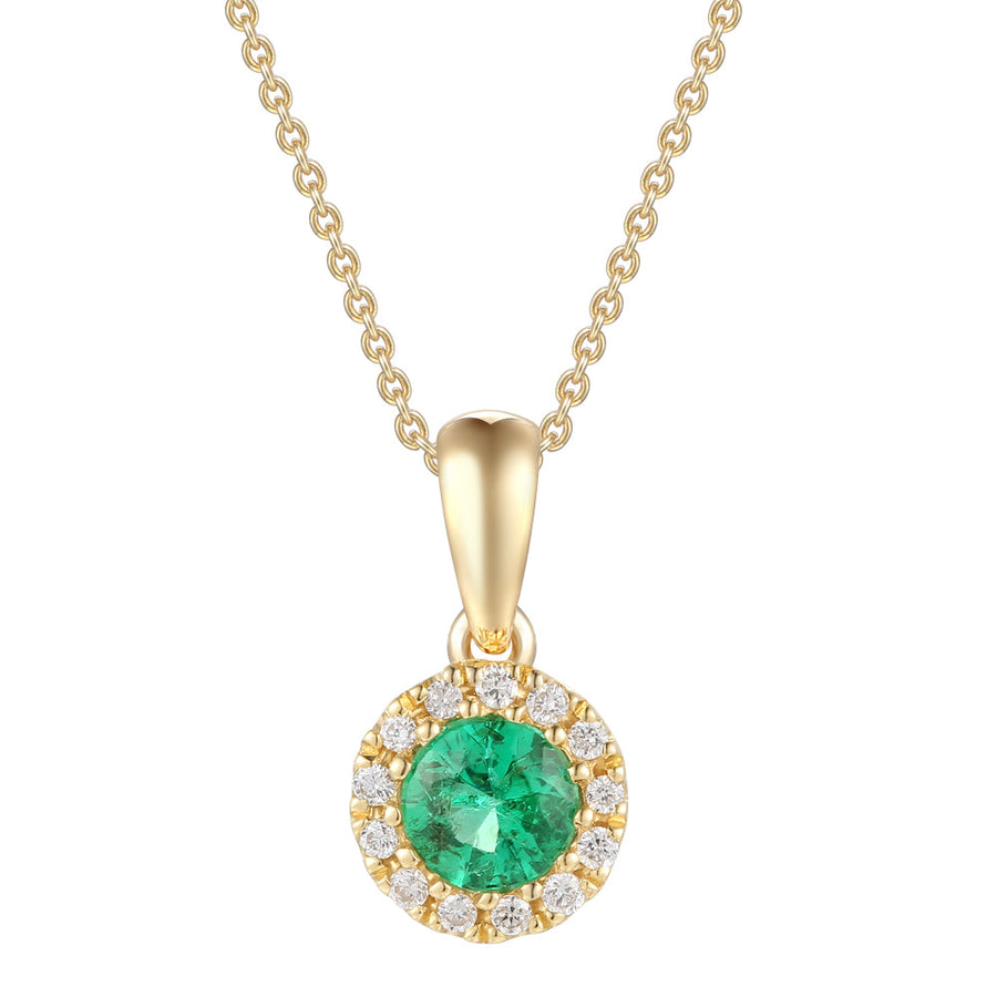 Emerald and Diamond Pendant