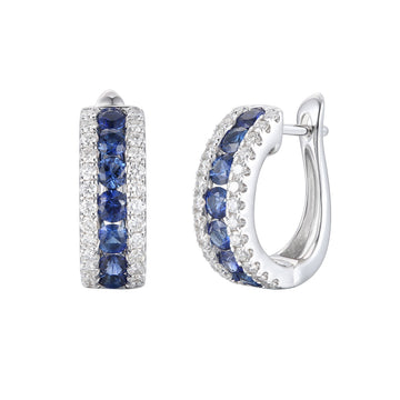 Sapphire and Diamond Earrings