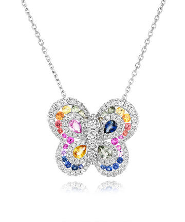 Fancy Sapphire and Diamond Necklace