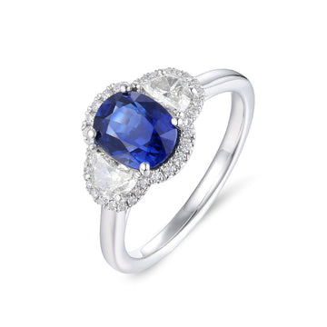 Sapphire and Diamond Ring