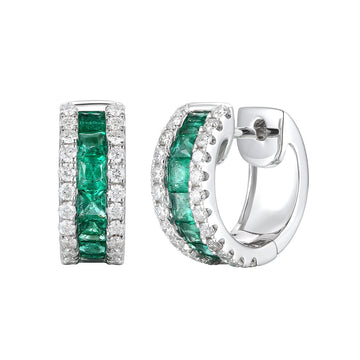 Emerald and Diamond Earrings