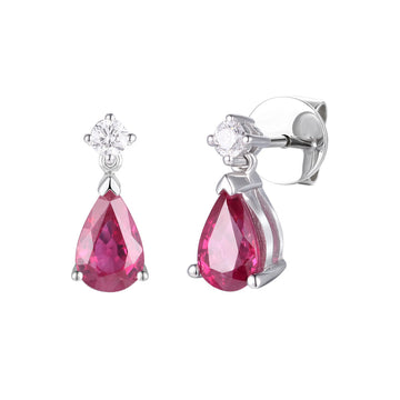 Ruby and Diamond Earrings