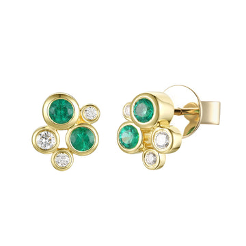 Emerald and Diamond Earrings