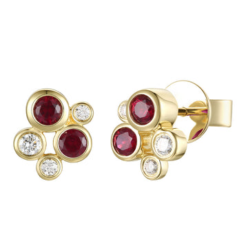 Ruby and Diamond Earrings