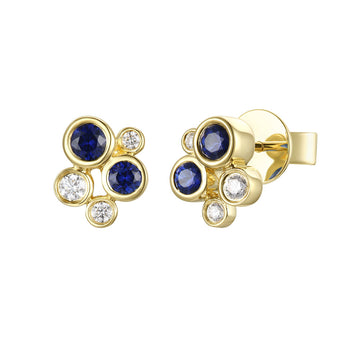 Sapphire and Diamond Earrings