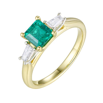 Emerald and Diamond Ring