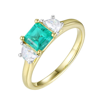 Emerald and Diamond Ring