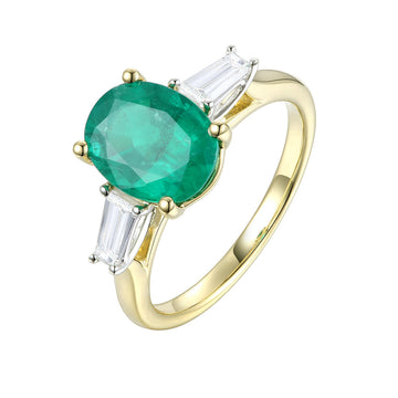 Emerald and Diamond Ring