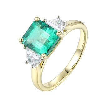 Emerald and Diamond Ring