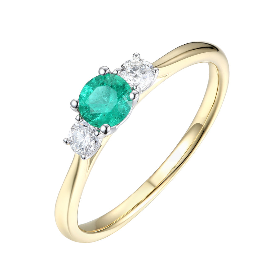 Emerald and Diamond Ring