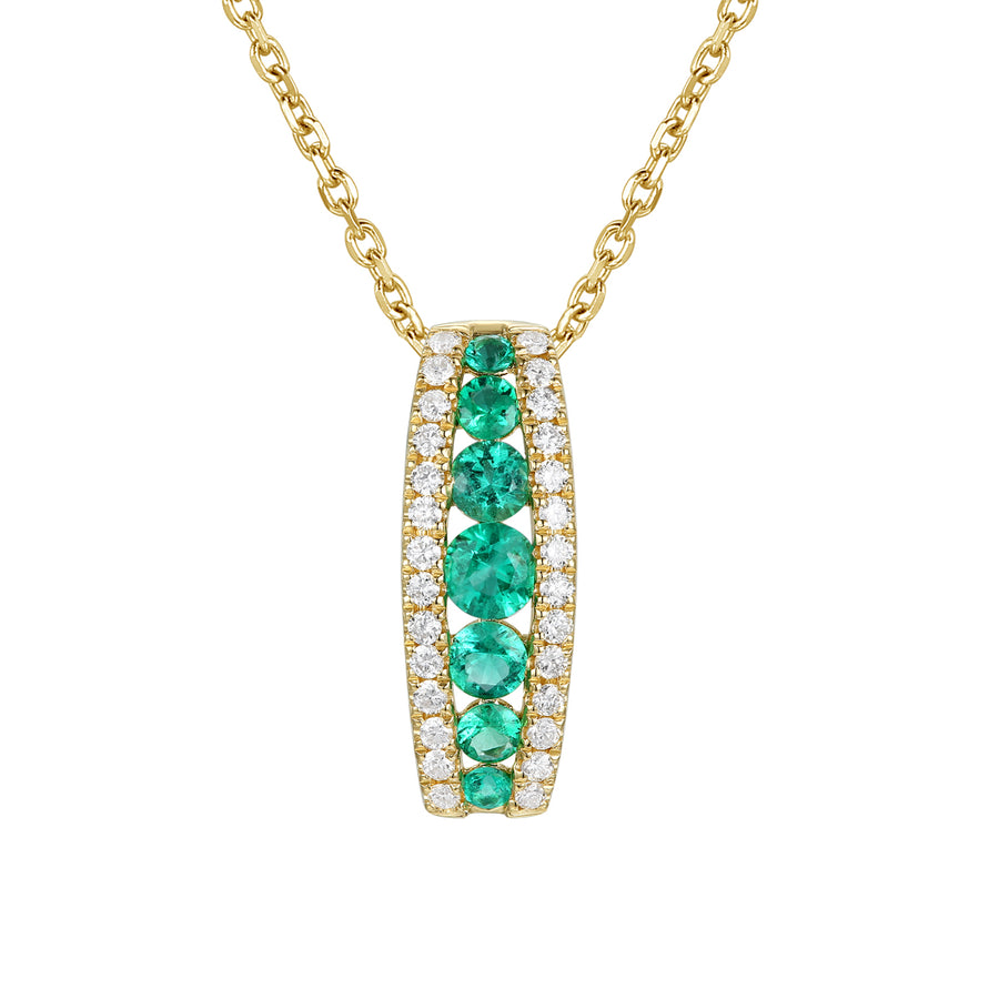 Emerald and Diamond Pendant