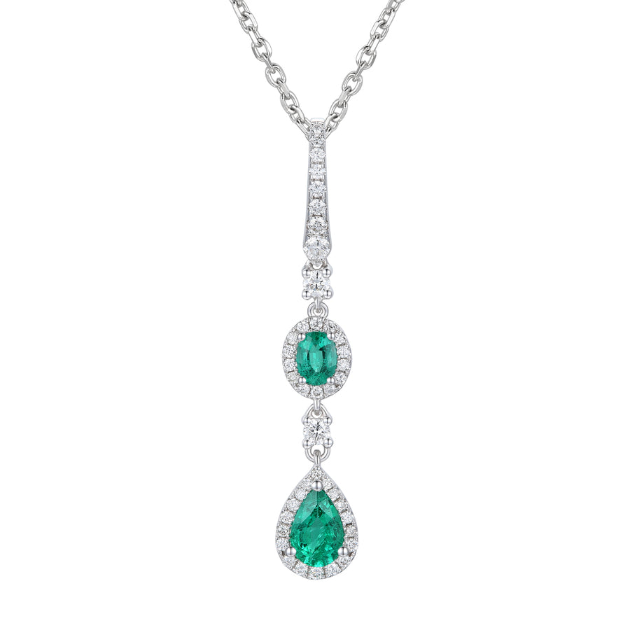 Emerald and Diamond Pendant