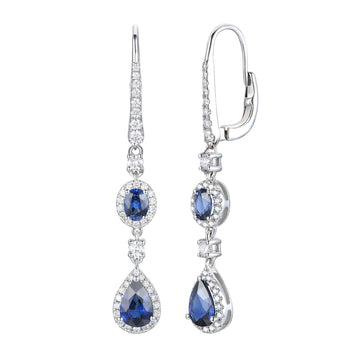 Sapphire and Diamond Earrings