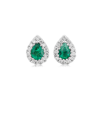 Emerald and Diamond Earrings