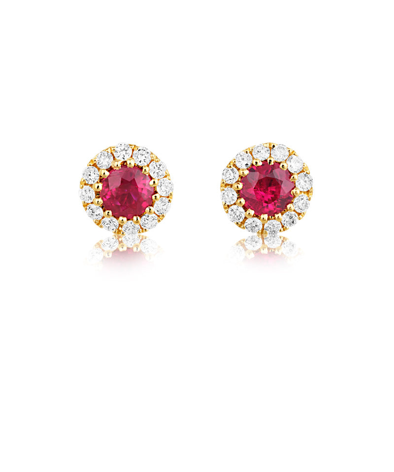 Ruby and Diamond Earrings