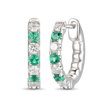 Emerald and Diamond Earrings