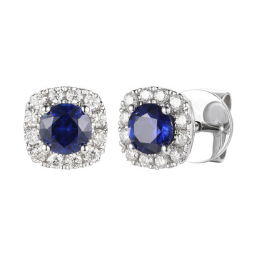 Sapphire and Diamond Earrings