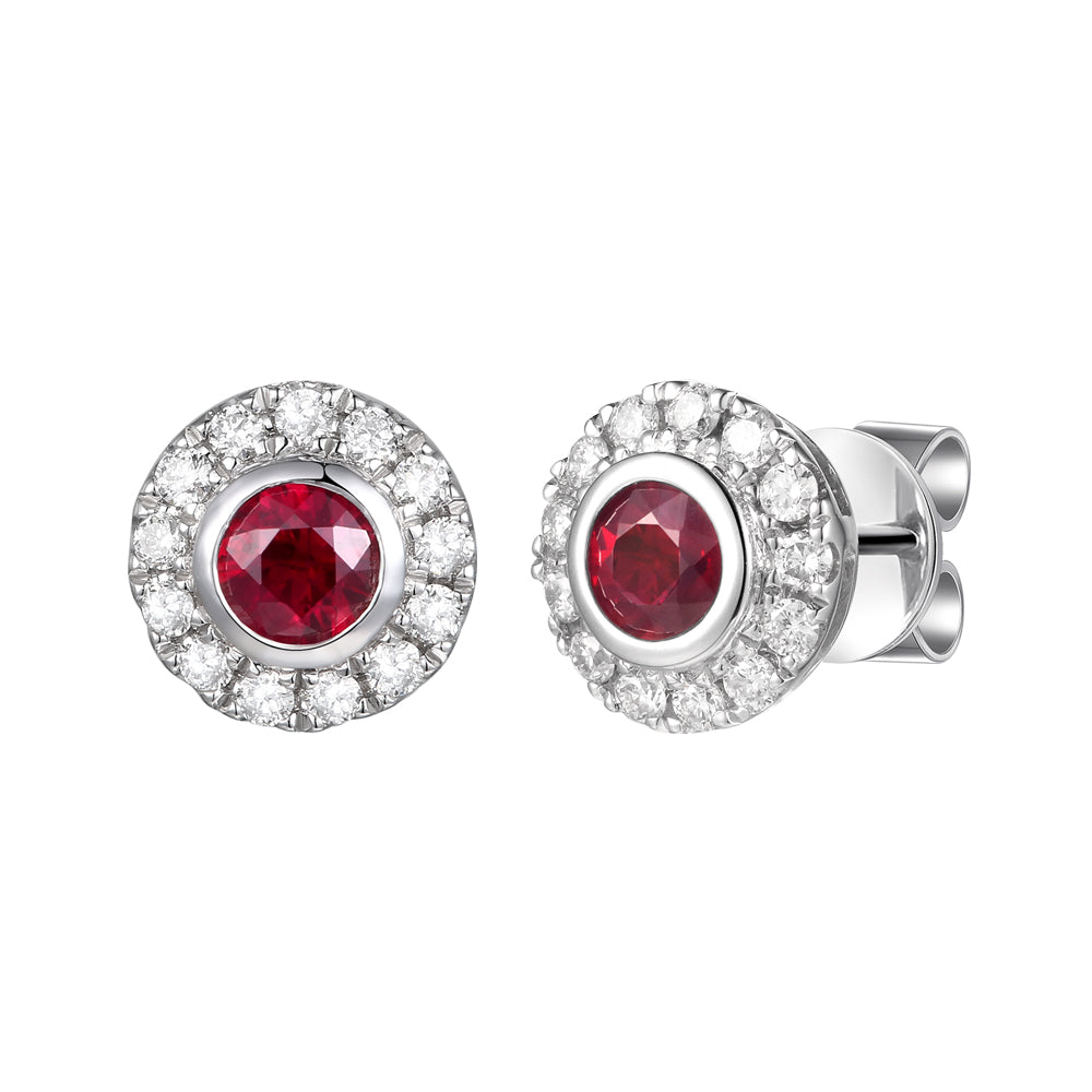 Ruby and Diamond Earrings