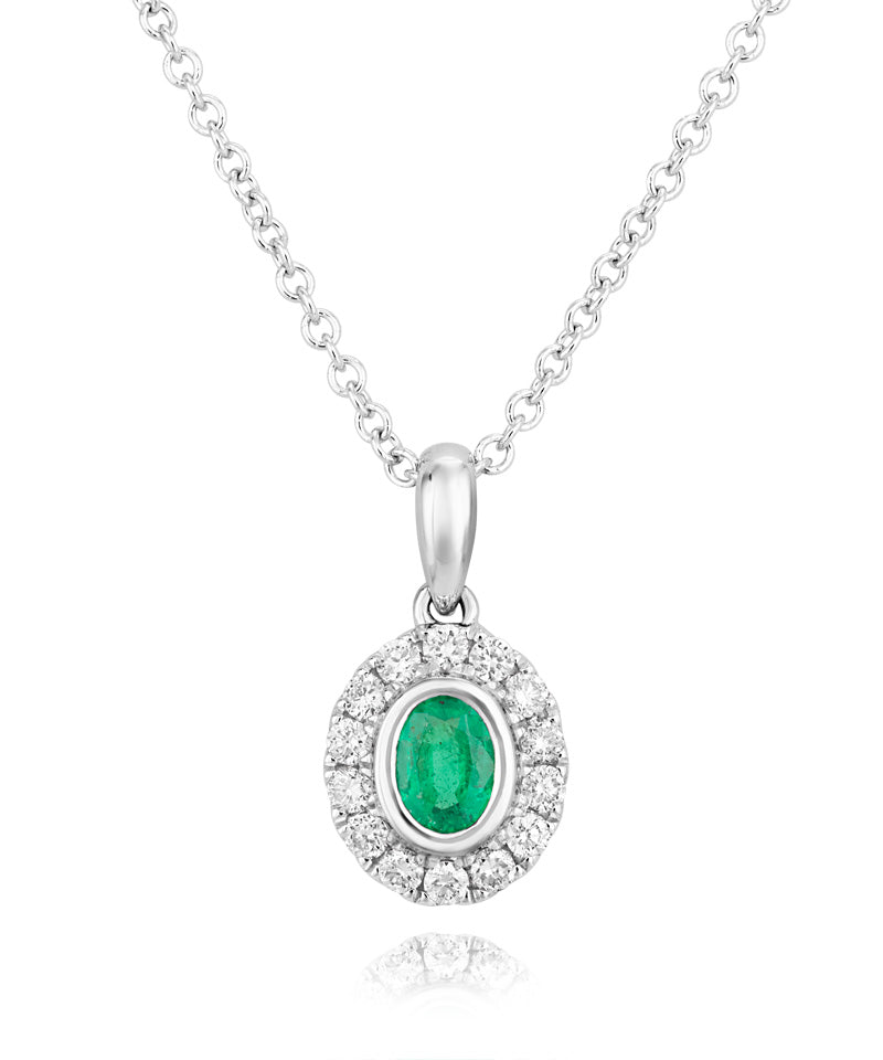 Emerald and Diamond Pendant