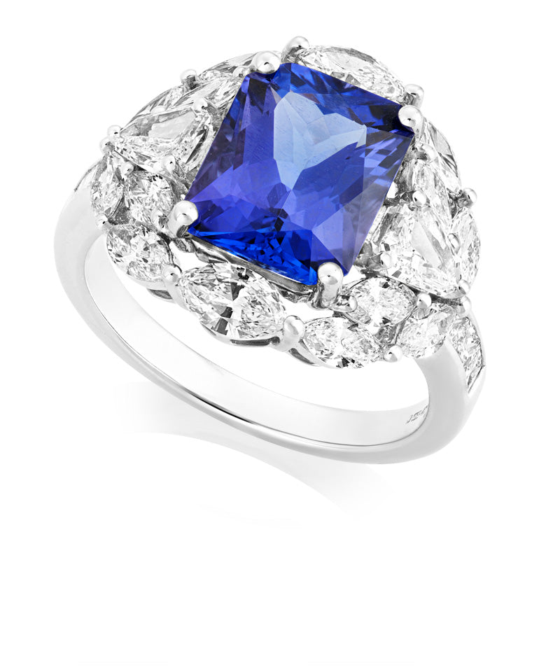 Tanzanite and Diamond Ring