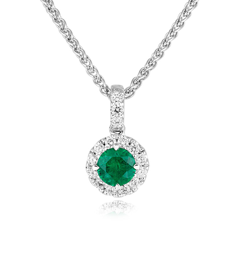 Emerald and Diamond Pendant