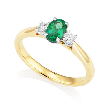 Emerald and Diamond Ring